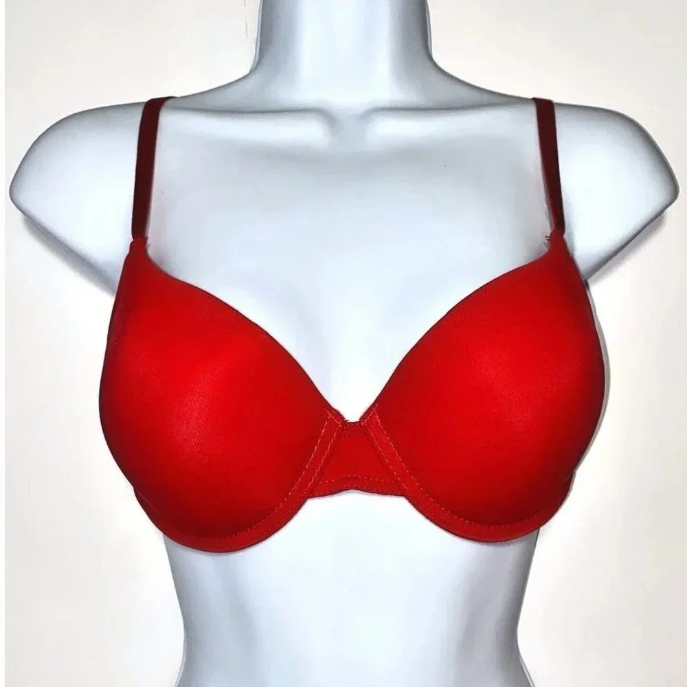 Juicy Couture Sexy Red PushUp Bra size 36B & Cute Cat Lingerie Laundry Bag New - Picture 3 of 7